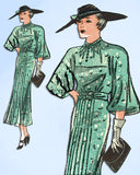 1930s Original Vintage Butterick Pattern 6642 Misses Afternoon Dress Size 33 B - Vintage4me2