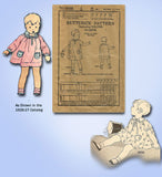 1920s Rare Vintage Butterick Sewing Pattern 6656 Baby Girls Dress Size 1 20B - Vintage4me2