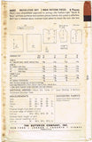 1950s Vintage Butterick Sewing Pattern 6685 Easy Misses Matchstick Suit Sz 32 B