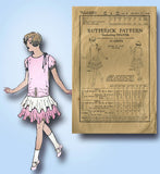 1920s Vintage Butterick Sewing Pattern 6689 Little Girls Flapper Party Dress Sz8