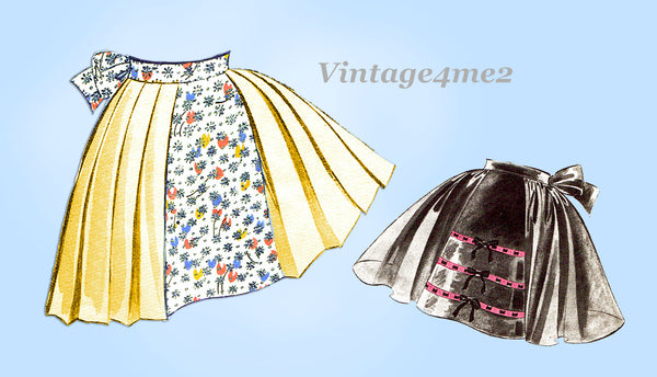 Butterick 6741: 1950s Cute & Easy Misses Apron Fits All Vintage Sewing Pattern