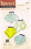 1950s Vintage Butterick Sewing Pattern 6742 Easy Misses Cocktail Apron Fits All