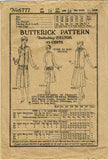 1920s Vintage Butterick Sewing Pattern 6777 Misses Shirred Flapper Dress Sz 35 B - Vintage4me2