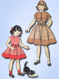 1950s Vintage Butterick Sewing Pattern 6792 Toddler Girls Dress & Bolero Size 6 - Vintage4me2