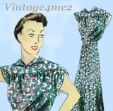 Butterick 6803: 1930s Misses Soft Gathered Dress Sz 34 B Vintage Sewing Pattern