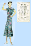 Butterick 6803: 1930s Misses Soft Gathered Dress Sz 34 B Vintage Sewing Pattern