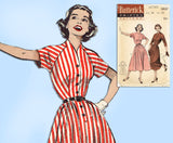 Butterick 6805: 1950s Uncut Misses Raglan Dress Sz 38 B Vintage Sewing Pattern