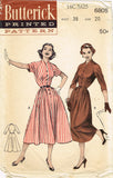 Butterick 6805: 1950s Uncut Misses Raglan Dress Sz 38 B Vintage Sewing Pattern