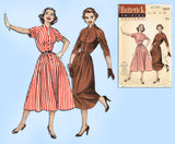 Butterick 6805: 1950s Uncut Misses Raglan Dress Sz 38 B Vintage Sewing Pattern
