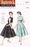 1950s Vintage Butterick Sewing Pattern 6903 Misses Sun Dress & Bolero Size 30 B