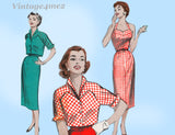 Butterick 6905: 1950s Rare MIsses Sun Dress & Topper 30 B Vintage Sewing Pattern