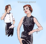 Butterick 6909: 1950s Rare MIsses Sun Dress & Topper 30 B Vintage Sewing Pattern