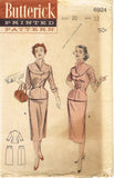 1950s Vintage Butterick Sewing Pattern 6924 Uncut Midcentury Modern Suit Sz 30 B