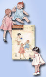 1950s Vintage Butterick Sewing Pattern 6932 Easy Baby Girls Play Apron Size 6 mo