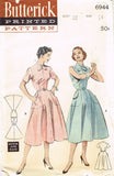 1950s Misses Butterick Sewing Pattern 6944 Uncut Misses Easy Day Dress Sz 14 32B