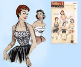 1950s Vintage Butterick Sewing Pattern 6956 Misses Easy Halter Top Size 32 Bust