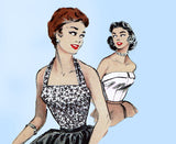 1950s Vintage Butterick Sewing Pattern 6956 Misses Easy Halter Top Size 32 Bust