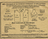 1920s Antique Butterick Sewing Pattern 6963 Girls Smocked Flapper Dress Size 10 - Vintage4me2