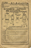 1920s Antique Butterick Sewing Pattern 6963 Girls Smocked Flapper Dress Size 10 - Vintage4me2