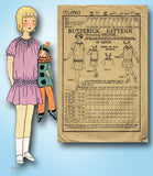 1920s Antique Butterick Sewing Pattern 6963 Girls Smocked Flapper Dress Size 10 - Vintage4me2