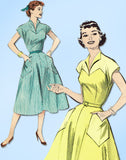 1950s Vintage Butterick Sewing Pattern 6980 Quick & Easy Misses Dress Sz 14 32 B