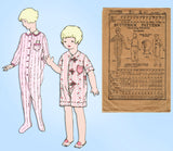  1920s Antique Butterick Sewing Pattern 6993 Toddlers Pajamas with Hood Size 2 - Vintage4me2