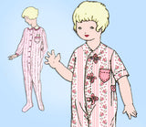  1920s Antique Butterick Sewing Pattern 6993 Toddlers Pajamas with Hood Size 2 - Vintage4me2