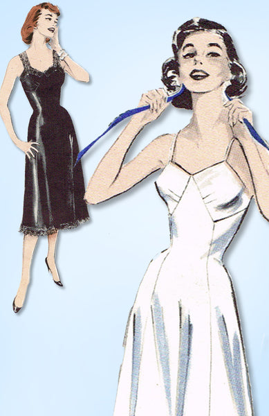 1950s Vintage Butterick Sewing Pattern 6994 Misses Princess Cut Slip Size 36 B