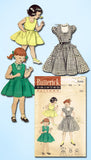 1950s Vintage Butterick Sewing Pattern 6998 Toddler Girls Dress & Dickey Size 4 -Vintage4me2