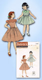 1950s Vintage Butterick Sewing Pattern 7009 Toddler Girls Sun Dress Size 6 24B