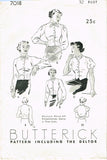 1930s Original Vintage Butterick Pattern 7018 Uncut Misses Raglan Blouse Sz 30 B