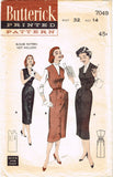1950s Vintage Butterick Sewing Pattern 7049 Easy Misses Jumper Dress Size 14 32B