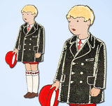 1920s Vintage Butterick Sewing Pattern 7056 FF Toddler Boys Over Coat Size 6 26B - Vintage4me2