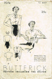1930s Vintage Butterick Sewing Pattern 7074 Misses Blouse Puffed Sleeves Sz 32 B