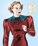 1930s Original Vintage Butterick Sewing Pattern 7127 Misses Afternoon Dress 33 B - Vintage4me2