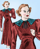 1930s Original Vintage Butterick Sewing Pattern 7127 Misses Afternoon Dress 33 B - Vintage4me2
