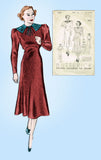 1930s Original Vintage Butterick Sewing Pattern 7127 Misses Afternoon Dress 33 B - Vintage4me2