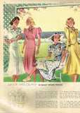 1930s Original Vintage Butterick Sewing Pattern 7127 Misses Afternoon Dress 33 B - Vintage4me2