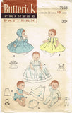 1950s Vintage Butterick Sewing Pattern 7158 Cute 13 Inch Baby Doll Clothes Set