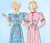 1930s Vintage Butterick Sewing Pattern 7158 Uncut Misses Shirtwaist Dress 34 B - Vintage4me2