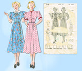 1930s Vintage Butterick Sewing Pattern 7158 Uncut Misses Shirtwaist Dress 34 B - Vintage4me2