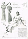 1930s Original Vintage Butterick Pattern 7227 Misses Slender Street Dress Sz 33B - Vintage4me2