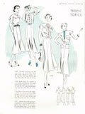 1930s Original Vintage Butterick Pattern 7227 Misses Slender Street Dress Sz 33B - Vintage4me2