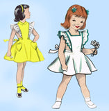 Butterick 7230: 1950s Easy Uncut Girls Pinafore Dress Sz4 Vintage Sewing Pattern