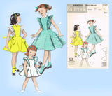 Butterick 7230: 1950s Easy Uncut Girls Pinafore Dress Sz4 Vintage Sewing Pattern