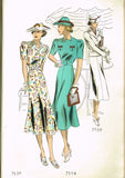 1930s Original Vintage Butterick Sewing Pattern 7239 Plus Size Womens Suit 40 B
