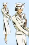 1930s Original Vintage Butterick Sewing Pattern 7239 Plus Size Womens Suit 40 B