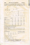 1950s Vintage Butterick Sewing Pattern 7278 Misses Dress & Swagger Coat Sz 30 B