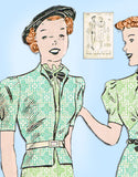 1930s Vintage Butterick Sewing Pattern 7282 Misses Dress & Jacket Size 32 Bust