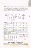 1950s Vintage Butterick Sewing Pattern 7287 Easy Misses Sailor Blouse Size 32 B
